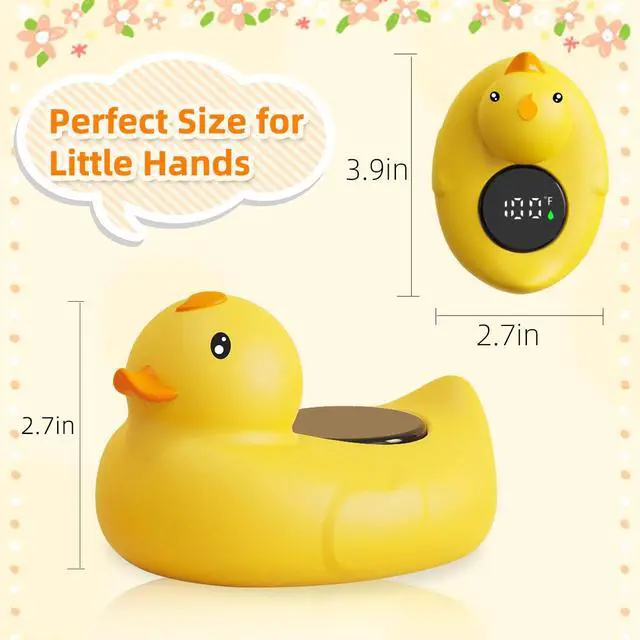 Alt view image 2 of 7 - Baby Bath Tub Thermometer for Newborn - Bathtub Water Temperature Thermometer for Toddler, Safety Floating Bathing Tub Toy Newborn Bath Essentials, Gift for Mom Kid Girls Boys (Duck)