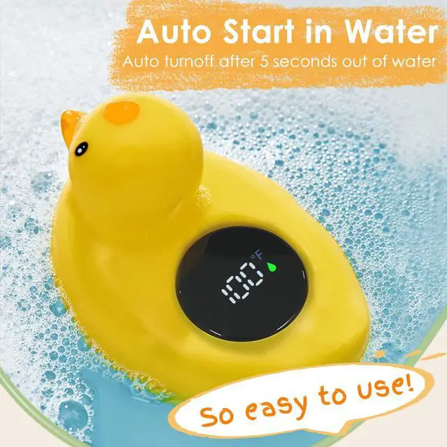 Alt view image 3 of 7 - Baby Bath Tub Thermometer for Newborn - Bathtub Water Temperature Thermometer for Toddler, Safety Floating Bathing Tub Toy Newborn Bath Essentials, Gift for Mom Kid Girls Boys (Duck)