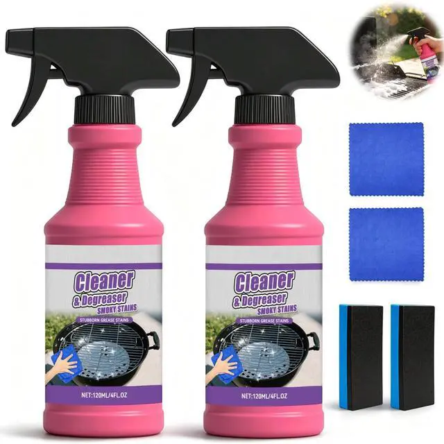 Main image of Fast-Acting Heavy-Duty Grill Degreaser Spray,Heavy Duty BBQ Grill Degreaser,All Purpose Heavy Duty Cleaner for Burnt Food & Grease(2PCS)