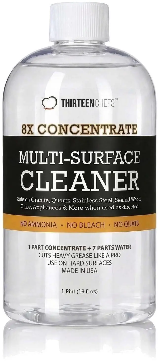 Main image of 8X Multi-Surface Cleaner Concentrate - Makes 1 Gallon of Cleaner for Kitchen and Bath - Safe for Granite and Quartz Countertops - 16oz (No Sprayer Included)
