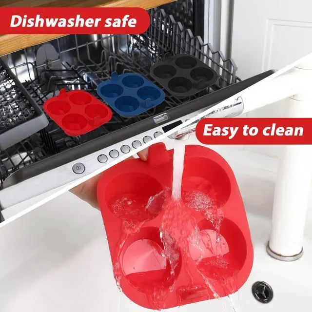Alt view image 5 of 6 - 3PCS Silicone Air Fryer Muffin Pan for Baking 4 Cavity Air Fryer Egg Bites Silicone Mold, Nonstick BPA Free Muffin Tins