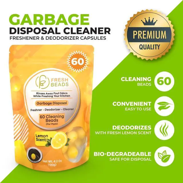 Alt view image 2 of 7 - Sink Garbage Disposal and Drain Cleaner Pods, Freshener & Deodorizer Lemon Scent Capsules