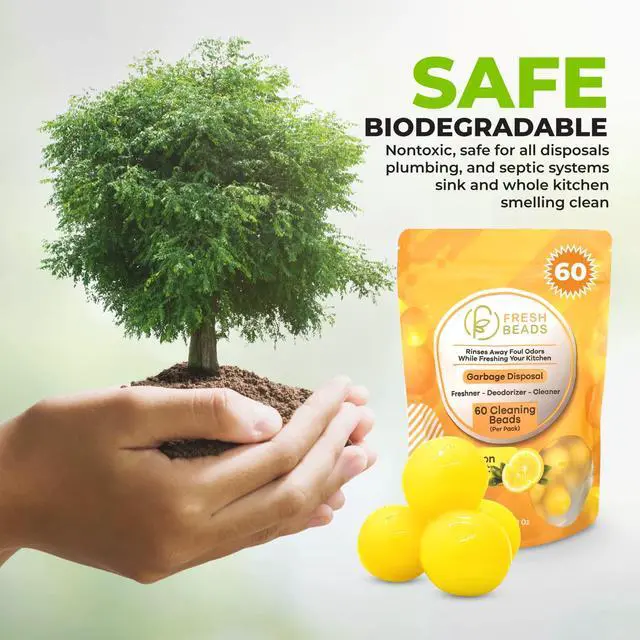 Alt view image 6 of 7 - Sink Garbage Disposal and Drain Cleaner Pods, Freshener & Deodorizer Lemon Scent Capsules