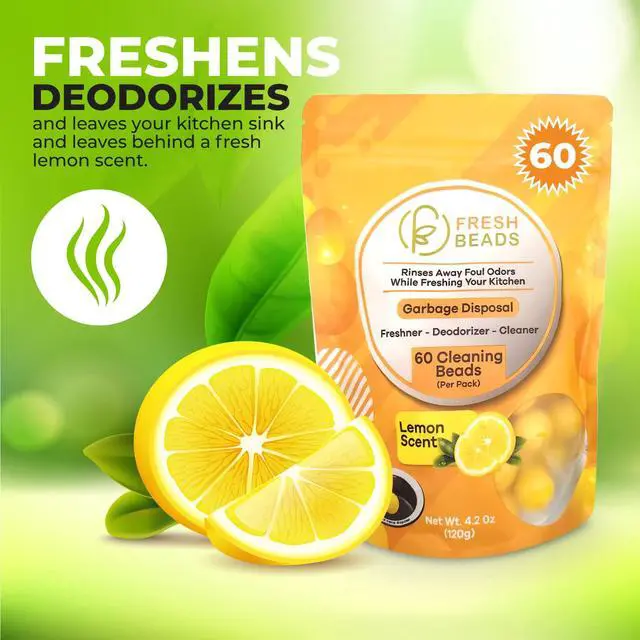 Alt view image 7 of 7 - Sink Garbage Disposal and Drain Cleaner Pods, Freshener & Deodorizer Lemon Scent Capsules