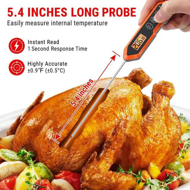 Alt view image 2 of 7 - TP15H Waterproof Instant Read Meat Thermometer for Cooking, Digital Food Thermometer with Backlight & Calibration, Cooking Thermometer for BBQ (Previously ThermoPro)
