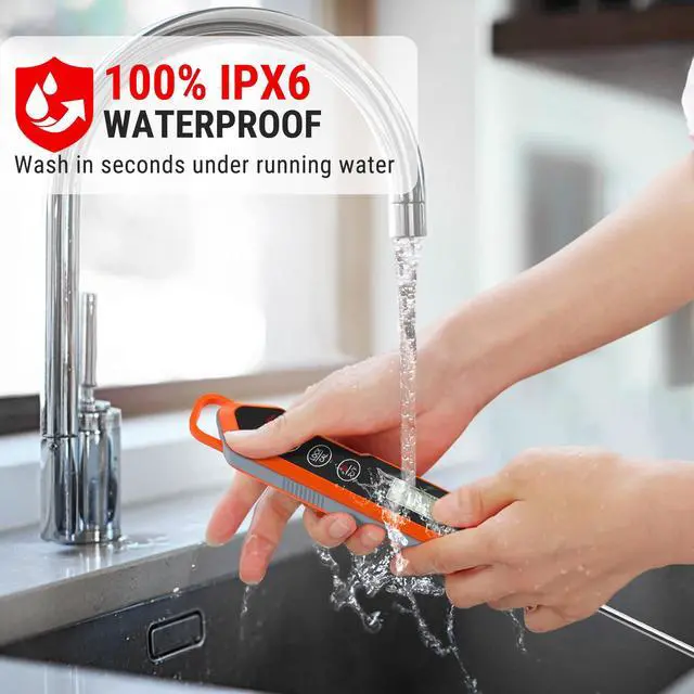 Alt view image 5 of 7 - TP15H Waterproof Instant Read Meat Thermometer for Cooking, Digital Food Thermometer with Backlight & Calibration, Cooking Thermometer for BBQ (Previously ThermoPro)