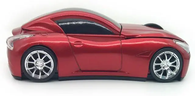 Alt view image 2 of 5 - Wireless Car Mouse for Computer, with USB Reciver, 3D, 1600DPI, Cool and Cute, for Laptop PC Computer Mac, for Both Boys, Girls, Kids and Adult, Red