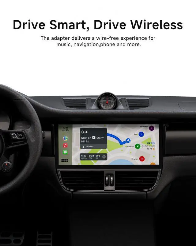 Alt view image 2 of 7 - Wireless CarPlay Adapter Mini 2 in 1 Wireless CarPlay Adapter for Both Apple CarPlay and Android Auto Easy Installation, Clutter-Free, and Seamless Control with Ultra-Fast Connection
