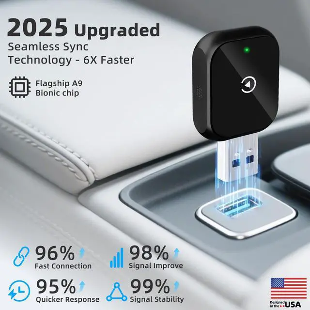 Alt view image 2 of 7 - Wireless Carplay Adapter (Jet Black)