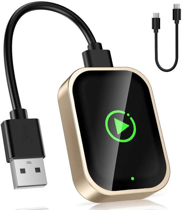 Main image of Wireless Carplay Adapter for iPhone, Converts Wired CarPlay to Bluetooth Wireless, Mini Car Play Screen Dongle with USB A/C for Cars 2018+ with Built-in Wired Carplay, Auto-Connect, No Delay