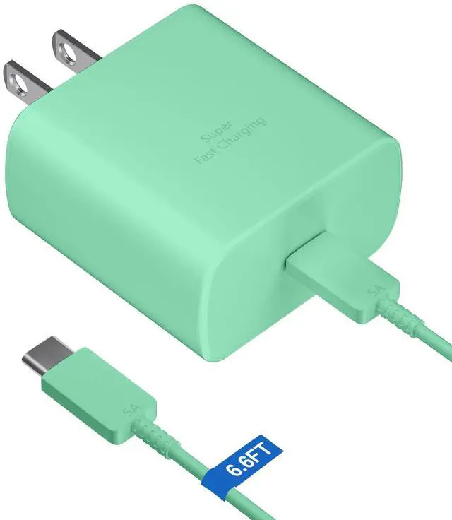 Main image of 45W Super Fast Charger USB Type C Charger Cord 6.6FT with Android Phone Charger Fast Charging Block for Samsung Galaxy S26/S26 Ultra/S26+/S25/S25 Ultra/S25+/S24/S23/S22/S20/S21/Note 20/Note 10, Green