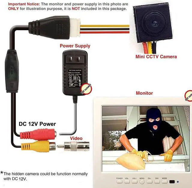Alt view image 4 of 4 - CCTV Hd Mini Security Camera HD 1000TVL 3.6mm 90degree Small Portable Camera Mini Surveillance Camera(DST-CM12p1)