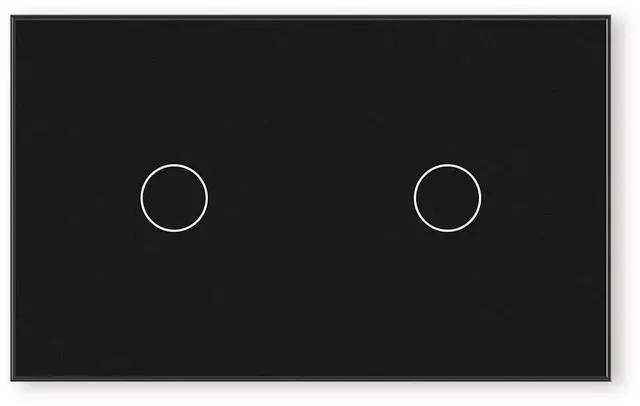 Main image of Smart Switch,Neutral Wire Required,APP Control,Black 2 Button