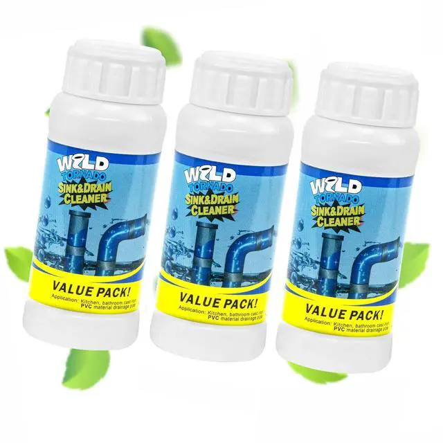 Main image of Drain Cleaner Powder, Wild Tornado Sink and Drain Cleaner Powerful Pipeline Dredging Agent, Kitchen Unblocker, Powder for Kitchen Toilet3Pcs