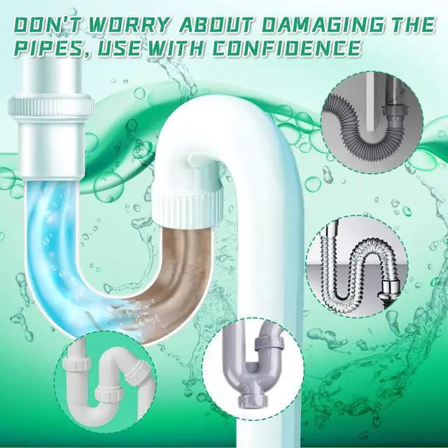 Alt view image 5 of 6 - Drain Cleaner Powder, Wild Tornado Sink and Drain Cleaner Powerful Pipeline Dredging Agent, Kitchen Unblocker, Powder for Kitchen Toilet3Pcs