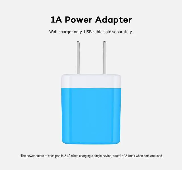 Alt view image 2 of 7 - USB Wall Charger 10 Pack, 5V 1A Single Port USB-A Power Plug Charging Block