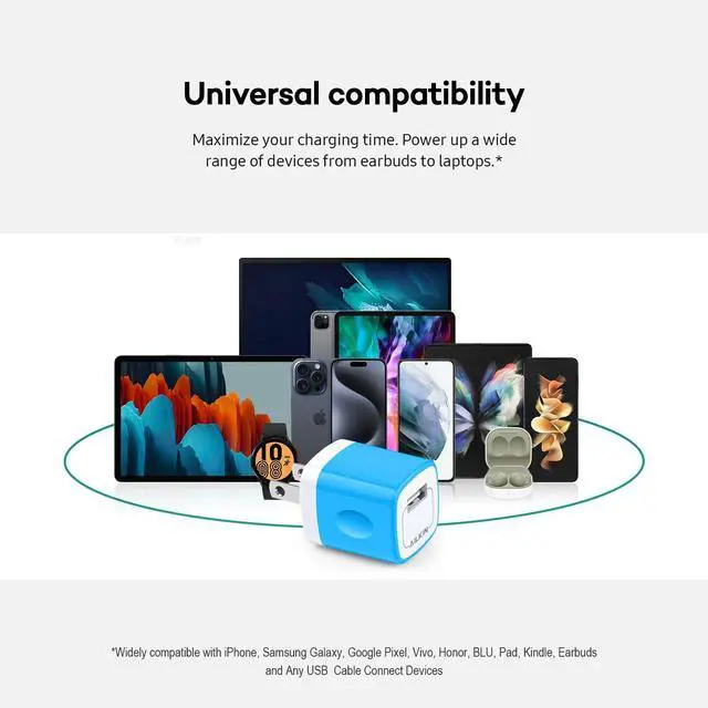 Alt view image 7 of 7 - USB Wall Charger 10 Pack, 5V 1A Single Port USB-A Power Plug Charging Block