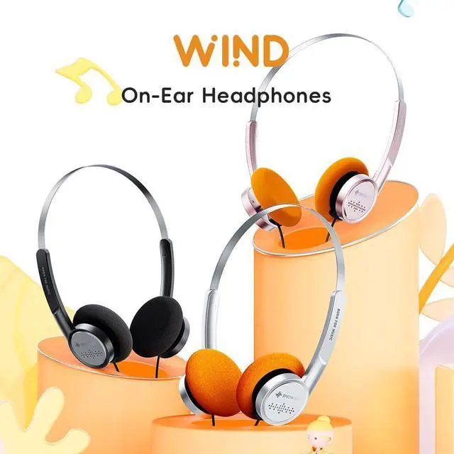 Alt view image 2 of 7 - Snowsky Wind 3.5mm ON-Ear Headphones for Recording Gaming with Microphone, 40mm Diaphragms Driver,HiFi Sound (Gold)