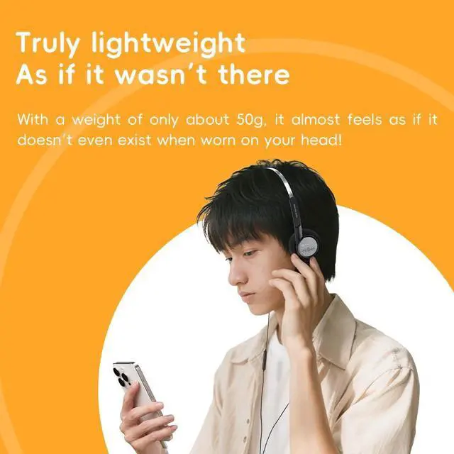 Alt view image 7 of 7 - Snowsky Wind 3.5mm ON-Ear Headphones for Recording Gaming with Microphone, 40mm Diaphragms Driver,HiFi Sound (Gold)