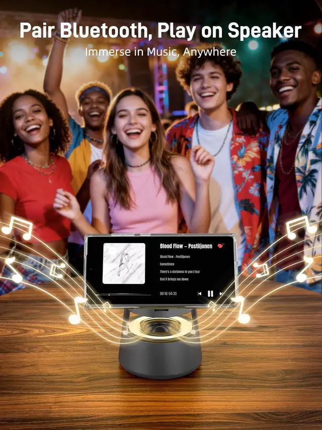 Alt view image 4 of 7 - Wireless Charger for Samsung, 3 in 1 Magnetic Charging Station for Samsung Galaxy S25 Ultra/Z Fold7/Flip, Watch 8/Ultra/7/6/5, Galaxy Buds 3 Pro, with Bluetooth Speaker and Night Light (Gift Ideal)