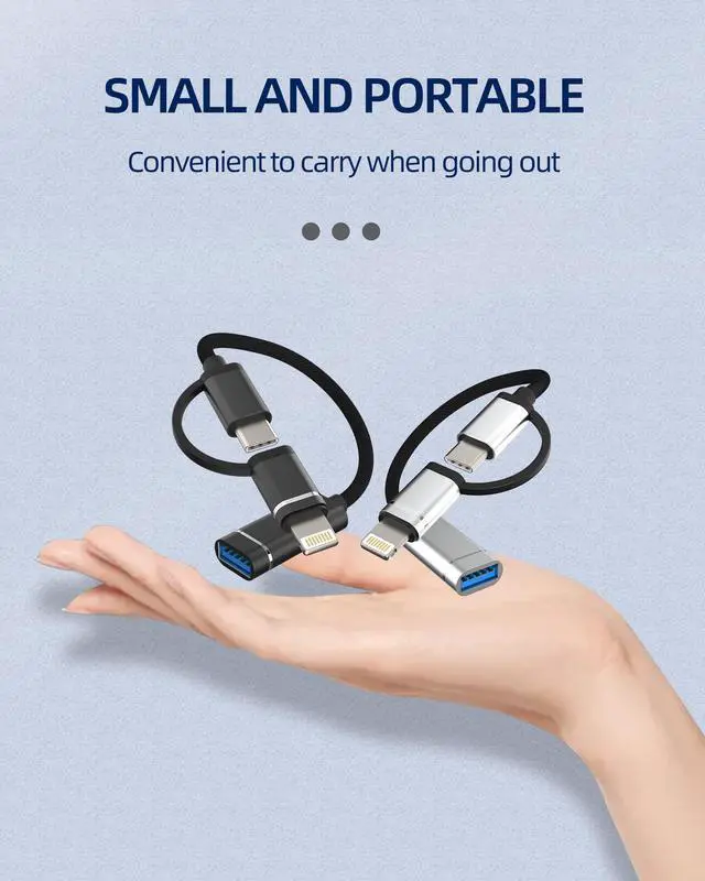 Alt view image 7 of 7 - USB A to USB C Lightning Adapter(2Pack) 3.0 OTG Camera Mouse Converter Thunderbolt Port Dongle Adaptador para Compatible for Samsung for LG for IPhone15 Pro Max Plus ipad 10Air4/5Mini6Pro