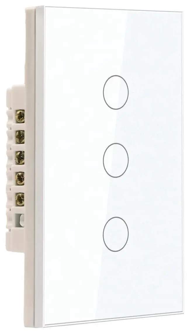 Main image of Smart Light Switch Need Neutral Wire,Single Gang,White 3 Button
