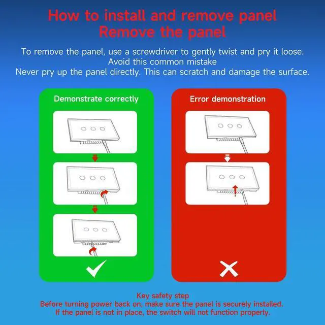 Alt view image 3 of 7 - Smart Light Switch Need Neutral Wire,Single Gang,White 3 Button