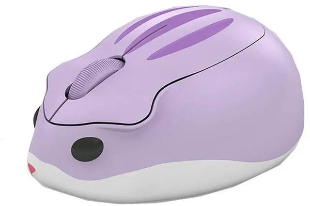 Main image of 2.4GHz Wireless Cute Hamster Shape Less Noice Portable Mobile Optical 1200DPI USB Mice Cordless Mouse for PC Laptop Computer Notebook MacBook Kids Girl Gift (Purple)