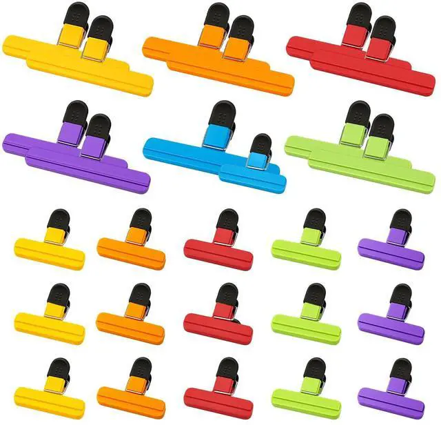 Main image of 28 Pcs Chip Clips, Bag Clips for Food Storage, Snack Clip for Other Food Bags, Heavy Duty Sealing Clip for Home, Office and More