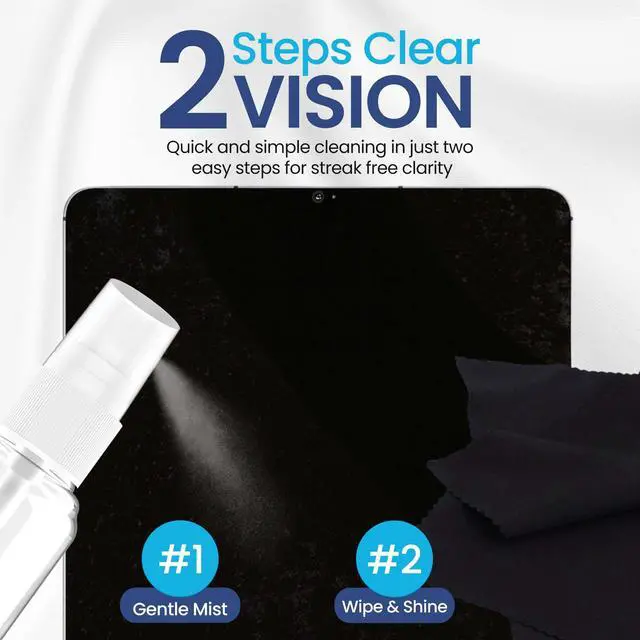 Alt view image 5 of 7 - Purity Eyeglass Lens Cleaner Kit - 3 x 1oz Travel Size Lens Cleaner Spray Bottle + 2 Microfiber Cleaning Cloths - Safe for All Lenses (AR Coated Included), Eyeglasses and Screens - Clear