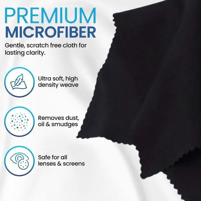 Alt view image 4 of 7 - Purity Eyeglass Lens Cleaner Kit - 3 x 1oz Travel Size Lens Cleaner Spray Bottle + 2 Microfiber Cleaning Cloths - Safe for All Lenses (AR Coated Included), Eyeglasses and Screens - Clear
