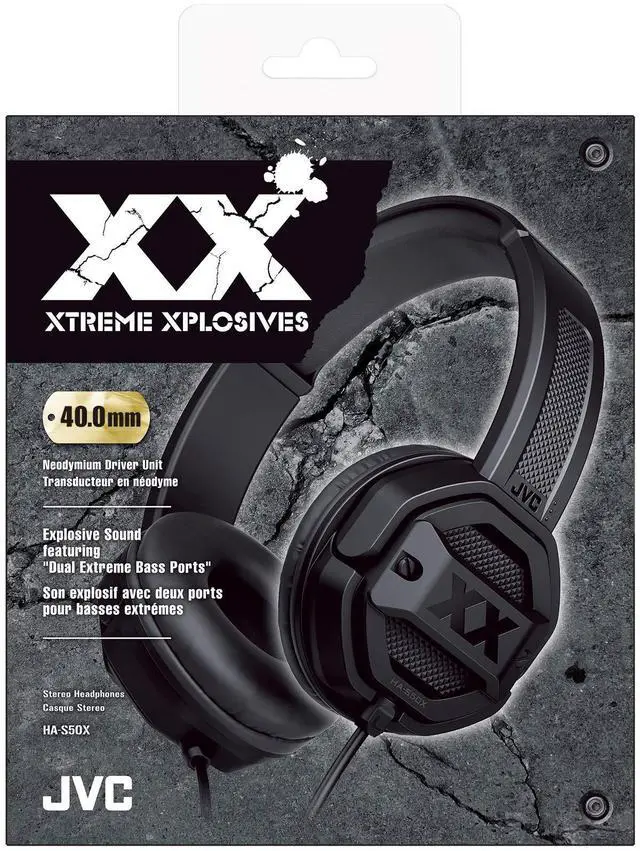 Alt view image 2 of 2 - HAS50X XX On-Ear Headphones with Powerful Bass, Dual Exteme Bass Ports, 40mm Driver Unit