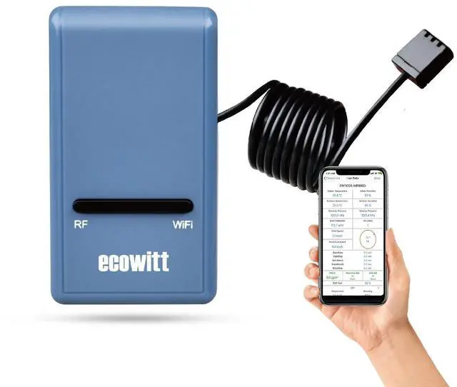Main image of GW1100 Wi-Fi Weather Station Sensor Gateway with Temperature, Humidity and Atmospheric Pressure 3-in-1 Probe Sensor(1X GW1100 WiFi Gateway)