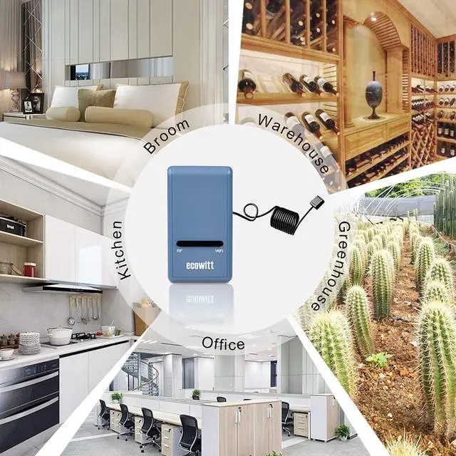 Alt view image 4 of 5 - GW1100 Wi-Fi Weather Station Sensor Gateway with Temperature, Humidity and Atmospheric Pressure 3-in-1 Probe Sensor(1X GW1100 WiFi Gateway)