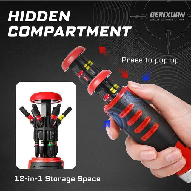 Alt view image 3 of 7 - 19 Pieces Ratcheting Screwdriver Set and Socket Wrench Set, Mini Rachet Wrench, Rachet Screwdriver Handle and Nut Driver with 12 Pcs Impact Screwdriver Bit, Hand Tools Set for Repair DIY