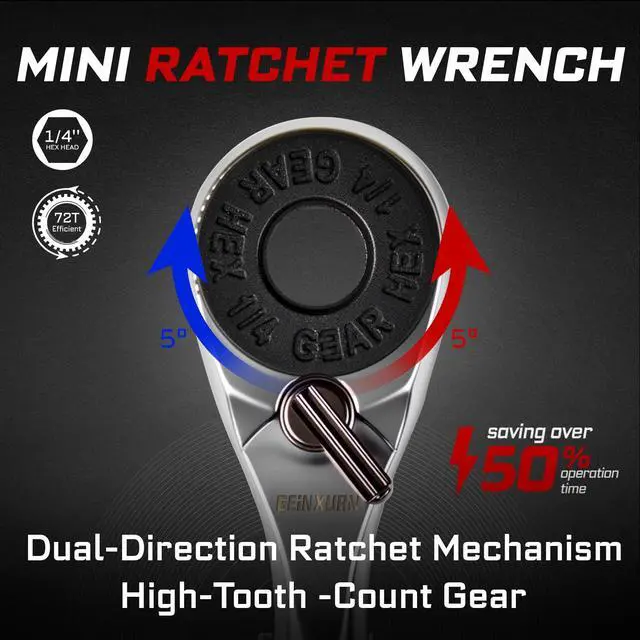 Alt view image 6 of 7 - 19 Pieces Ratcheting Screwdriver Set and Socket Wrench Set, Mini Rachet Wrench, Rachet Screwdriver Handle and Nut Driver with 12 Pcs Impact Screwdriver Bit, Hand Tools Set for Repair DIY