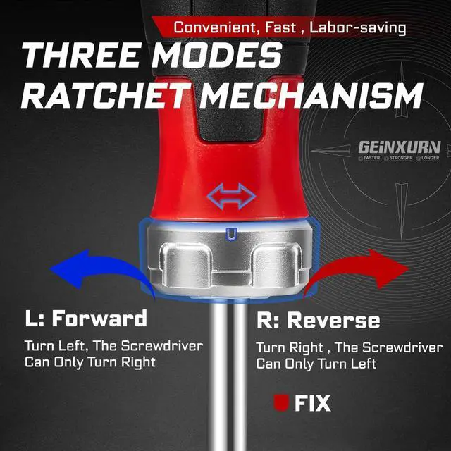 Alt view image 5 of 7 - 19 Pieces Ratcheting Screwdriver Set and Socket Wrench Set, Mini Rachet Wrench, Rachet Screwdriver Handle and Nut Driver with 12 Pcs Impact Screwdriver Bit, Hand Tools Set for Repair DIY