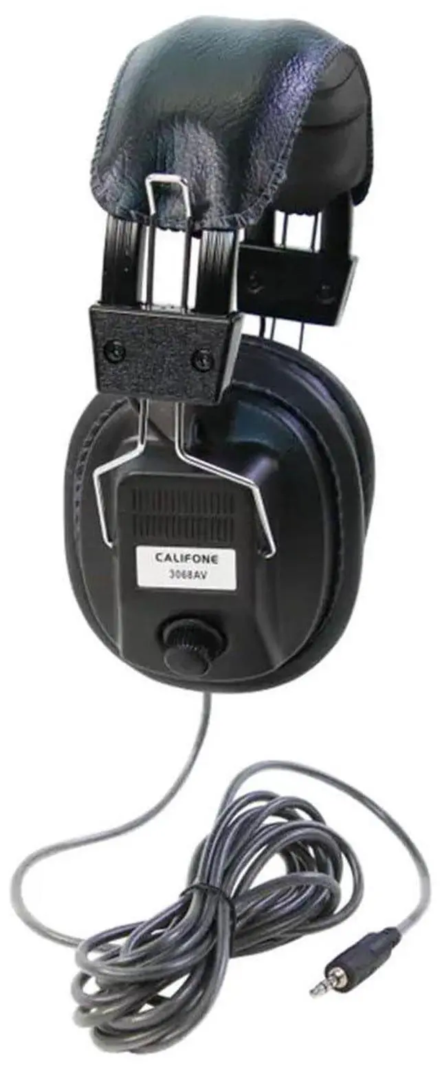 Alt view image 3 of 4 - 3068AV Switchable Stereo/Mono Over-Ear Headphones, 3.5mm and Adapter Plug, Black