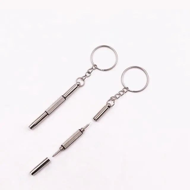 Alt view image 6 of 7 - 12 Pack Eyeglass Screwdriver Keychain Mini 3in1 Flat Phillips Hex Portable Glasses Screw Driver Tool Set Kit for Eyeglasses Frame Fastener Nose Pads Cleaning Repair Watch Jewelry