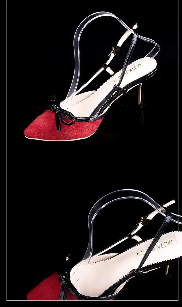 Alt view image 2 of 7 - 5 Pairs Acrylic Shoe Trees for High Heel Shoes Clear Shoe Shapers for Women, Displaying Sandals Strappy