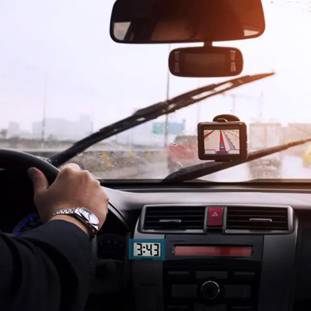 Alt view image 6 of 7 - Car Dashboard Digital Clock - Vehicle Adhesive Clock with Jumbo LCD Time & Day Display - Mini Automotive Stick On Watch for Car Truck Dashboard & Air Vent