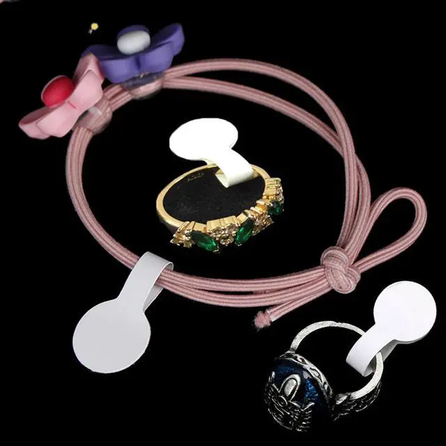 Alt view image 3 of 6 - 2000PCS Price Stickers for Small Business Jewelry Price Tags Self Adhesive White Blank Jewelry Price Label Roll for Clothing Ring Necklace Earring Price Identify Round Label (White)