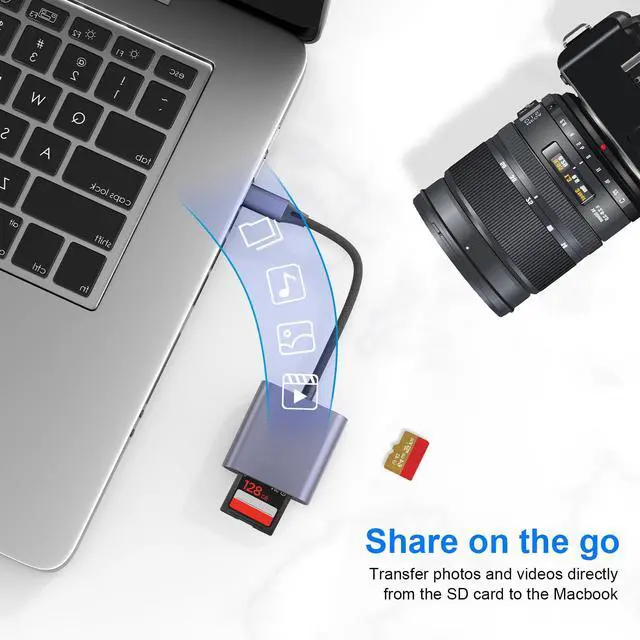 Alt view image 3 of 7 - 1PCS USB C to SD Card Reader, Supports SD and TF Memory Cards