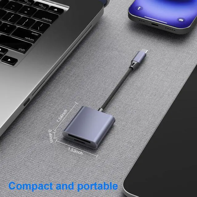 Alt view image 6 of 7 - 1PCS USB C to SD Card Reader, Supports SD and TF Memory Cards