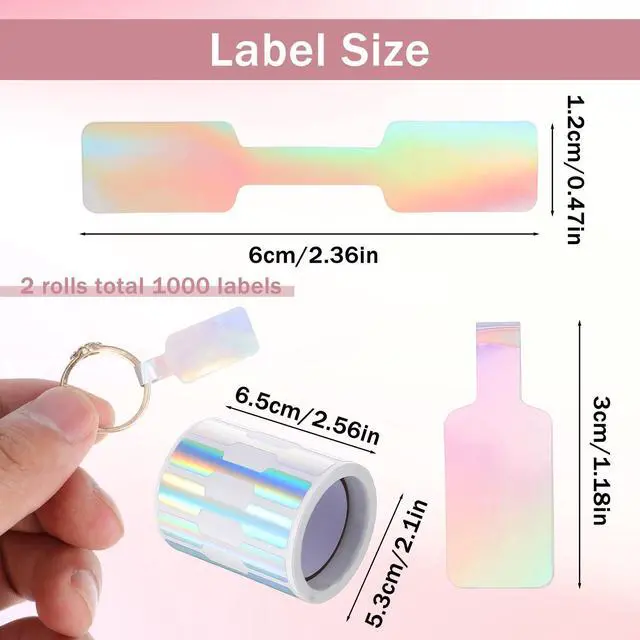 Alt view image 2 of 7 - 1000 Pcs Price Tags Stickers Roll for Necklace Earring Price Identify, Self Adhesive Jewelry Tags Roll for Necklace, Earring, Bracelet, Ring, Display