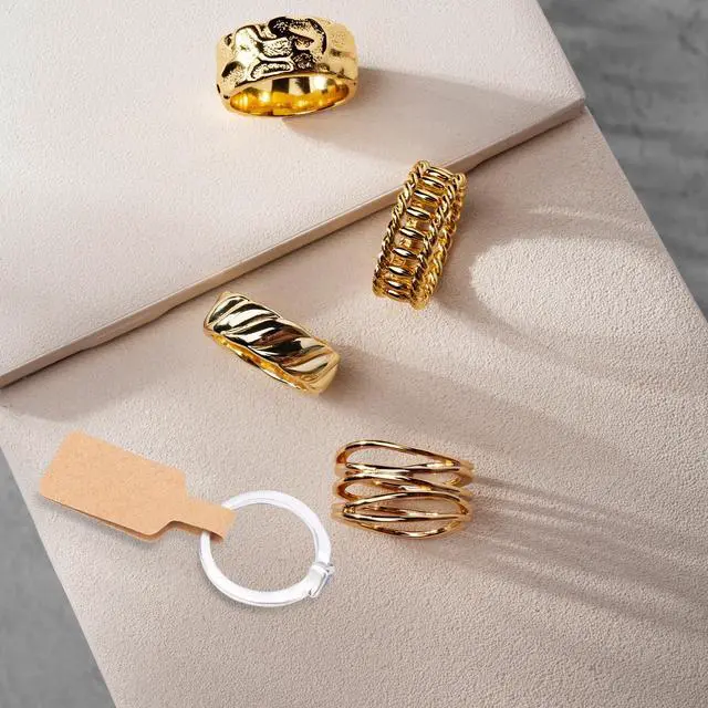 Alt view image 4 of 7 - 200PCS Jewelry Tags for Pricing, Blank Label Stickers Blank Tags Stickers Easy Peel Off Self Adhesive Price Tag Labels Small Price Sticker Jewelry Tag for Bracelet,Ring,Crafts