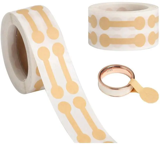 Main image of 1000PCS Jewelry Price Stickers Blank Jewelry Price Tags Self Adhesive Small Label Repair Label Kraft Paper for Small Business Retail Clothing Necklace Earring Price Identify Round