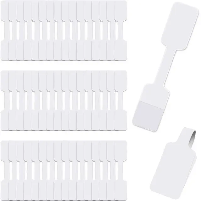 Main image of 200Pcs Blank Jewelry Price Tags Stickers Indentification Tags, Jewelry Price Tags Self Adhesive, Necklace Earring Price Identify Rectangle Label, Barbell Label for Jewelry Display Price Display