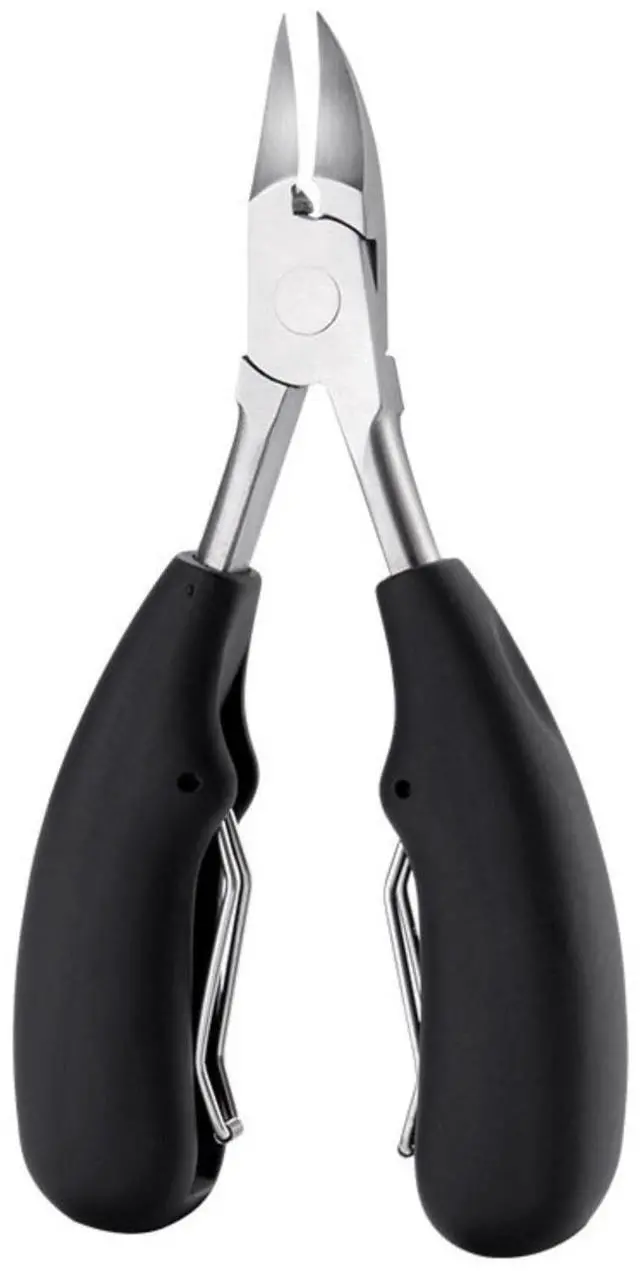 Main image of Professional Toenail Clippers for Thick & Ingrown Nails - Extra Sharp Curved Blade, Double Spring, Non-Slip Handle - Podiatrist Recommended for Men/Seniors with Hard/Thick Toenails (Black)