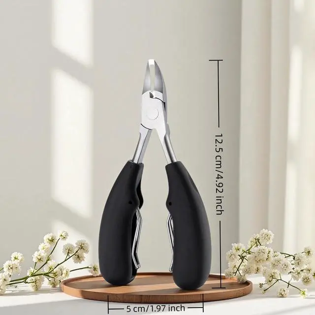 Alt view image 5 of 7 - Professional Toenail Clippers for Thick & Ingrown Nails - Extra Sharp Curved Blade, Double Spring, Non-Slip Handle - Podiatrist Recommended for Men/Seniors with Hard/Thick Toenails (Black)